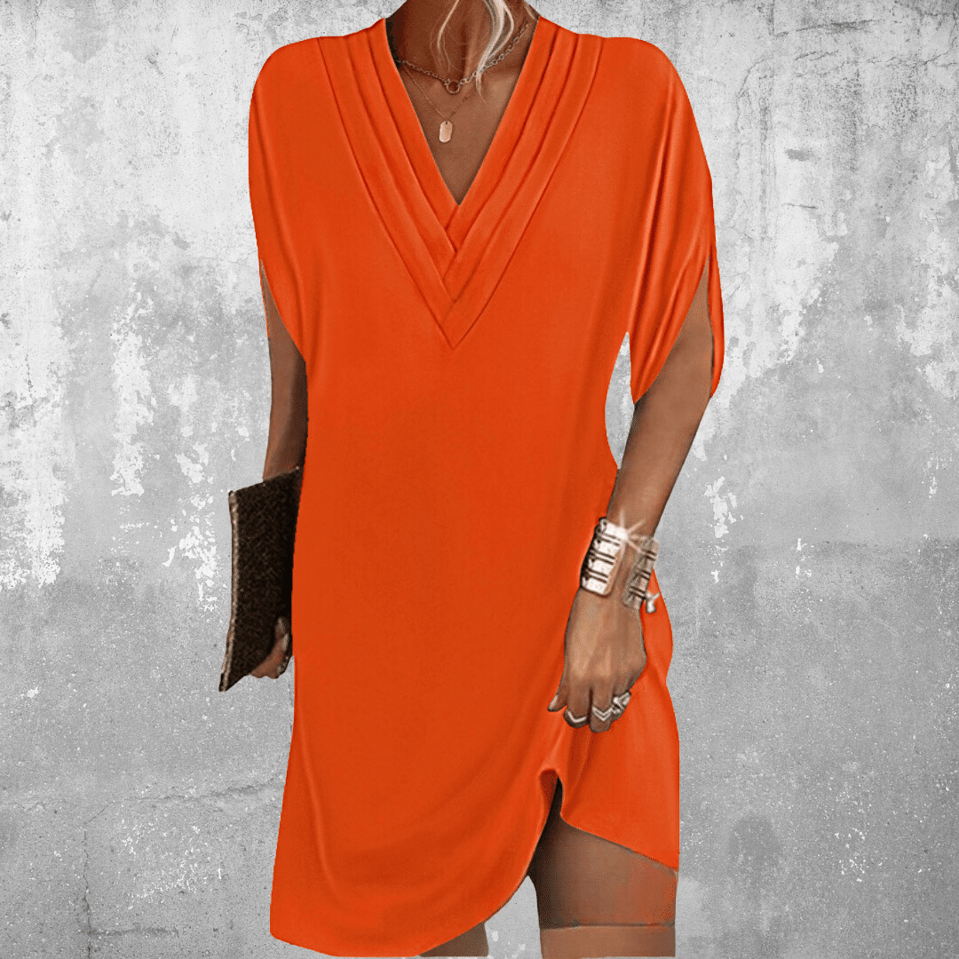 Levoire | Élégant Robe Avec Couverture De Ventre Orange