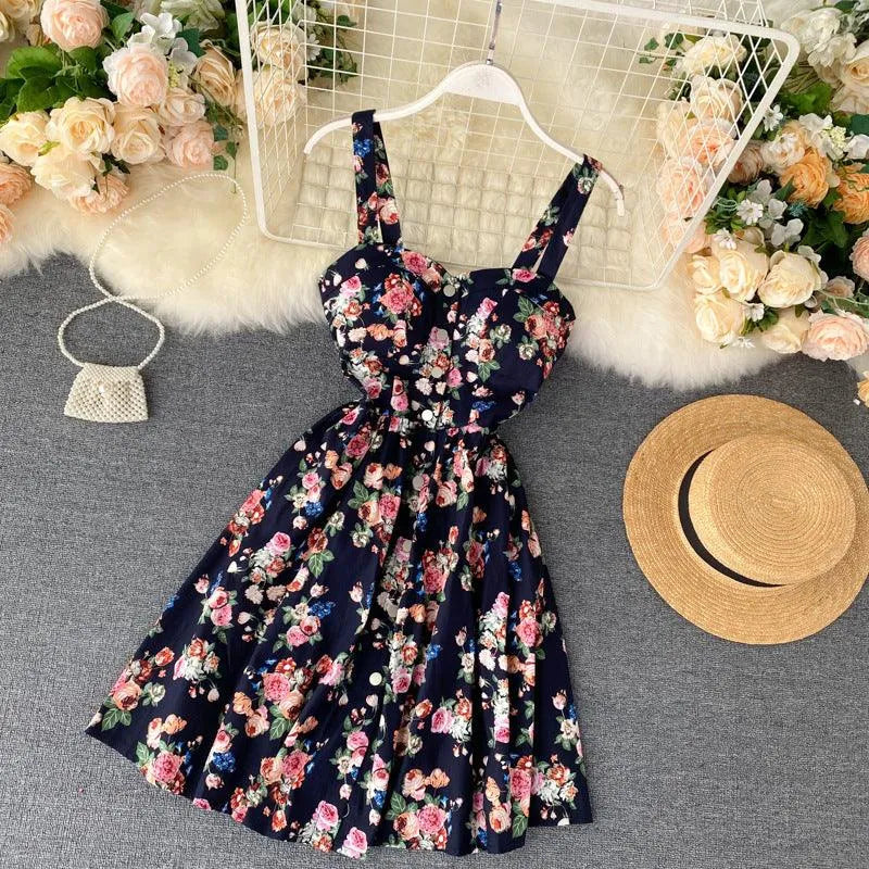 Levoire | Robe fleurie pour femmes Noir