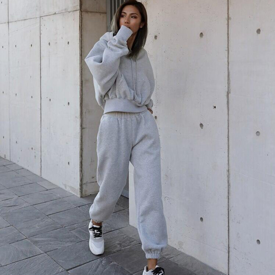 Levoire | Veste de course Sweat à capuche Tenue de sport Gris clair