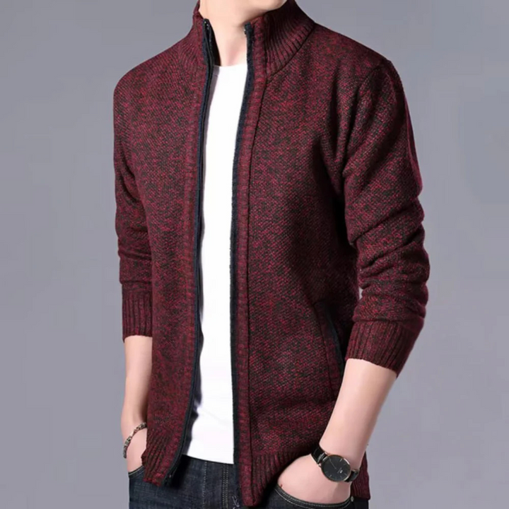 Levoire | Veste En Tricot Classique Avec Fermeture Éclair Rot