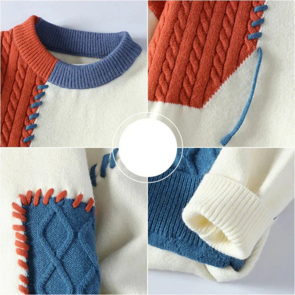 Levoire | Pull En Tricot Pour Hommes Avec Design Color Block