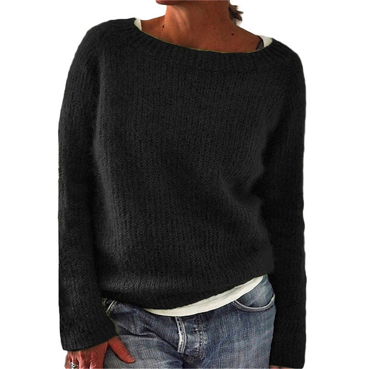 Levoire | Pull Élégant Avec Col Rond Pour Femmes Noir