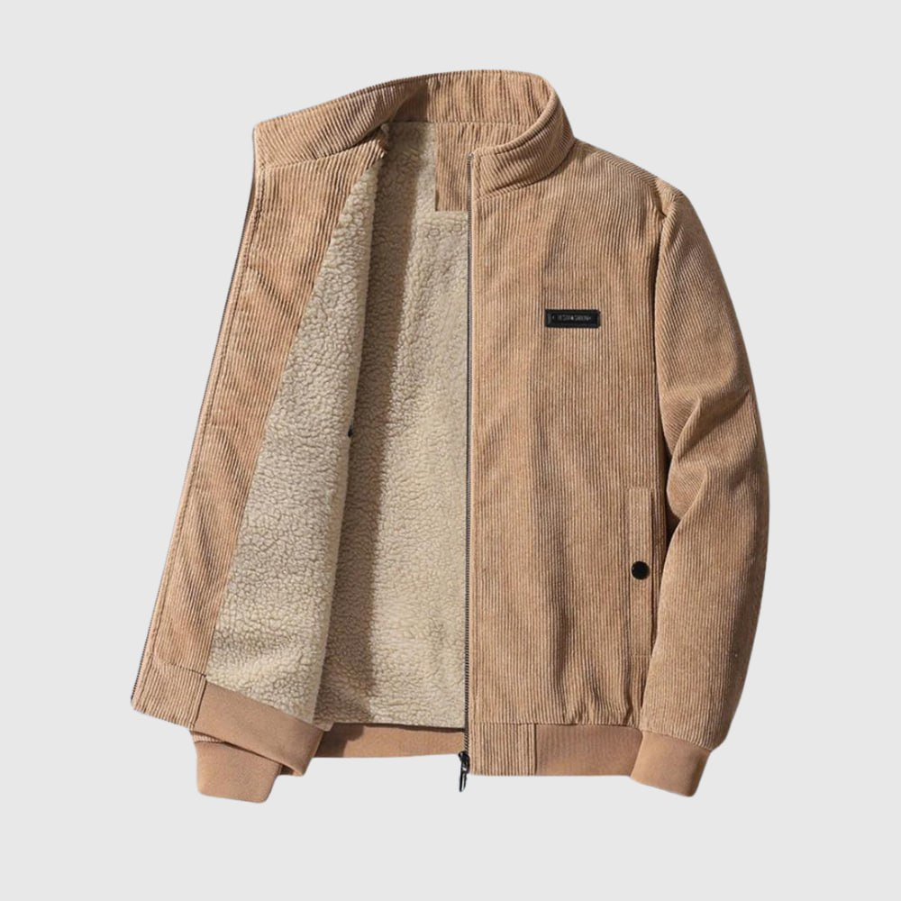 Levoire | Veste En Velours Côtelé Élégante Avec Doublure En Teddy Beige