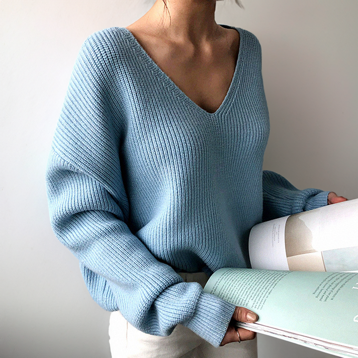 Levoire | Pull En Tricot Ample Avec Décolleté En V Et Manches Longues