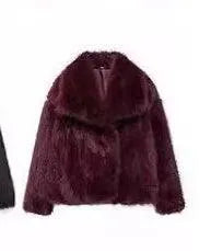 Levoire | Manteau d'hiver en peluche Rouge vin