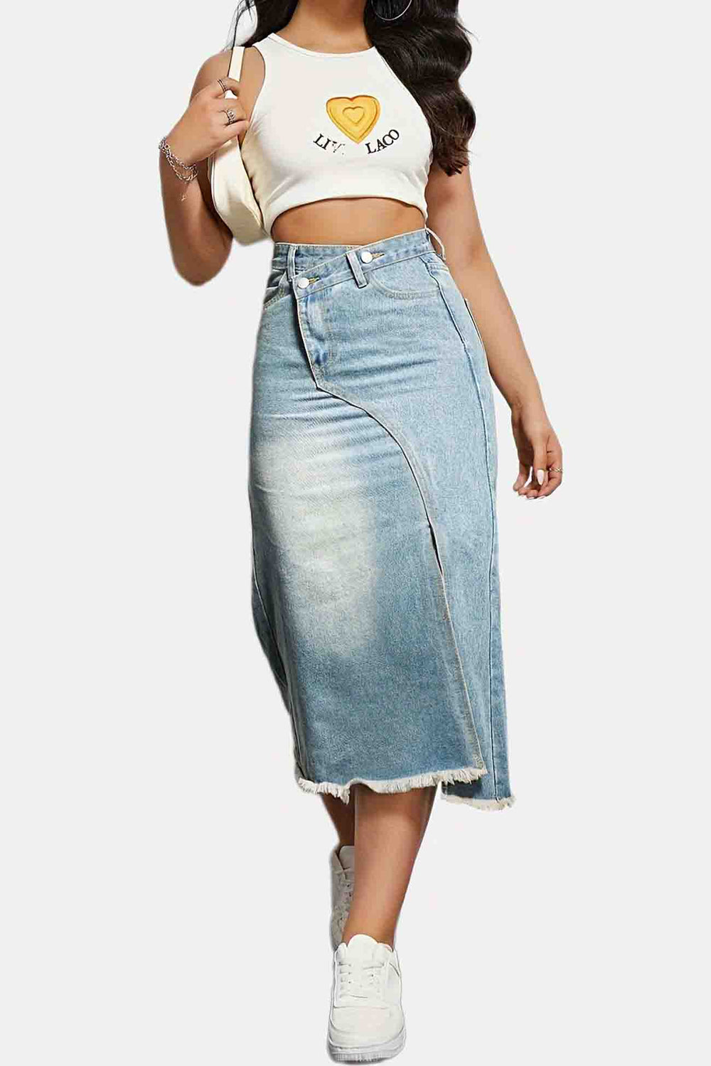 Levoire | Midi En Jean Avec Devant Transparent