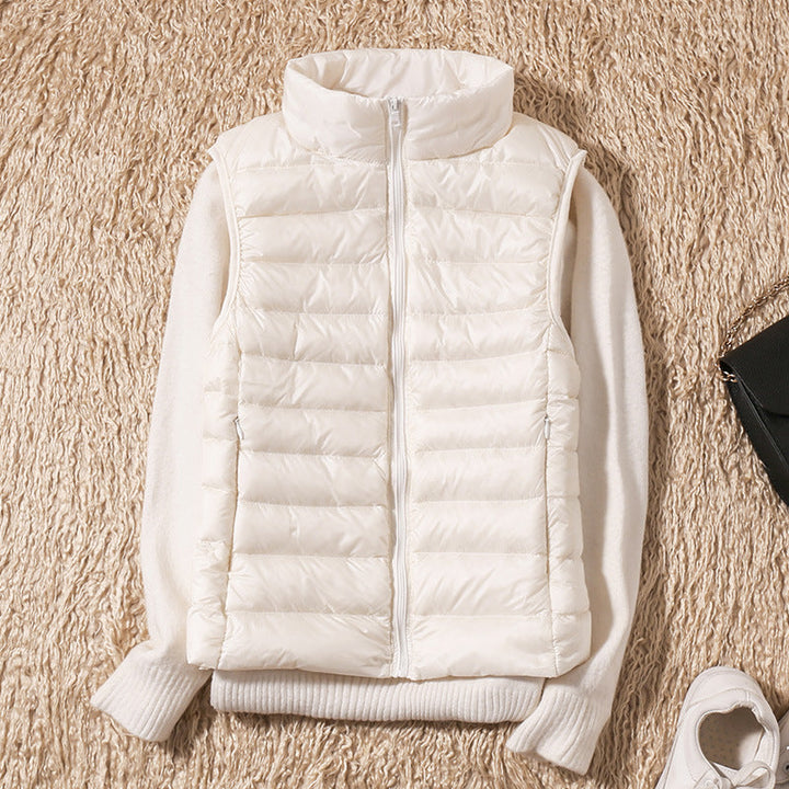 Levoire | Nouveau Gilet D'Hiver En Plumes De Canard Blanches Blanc