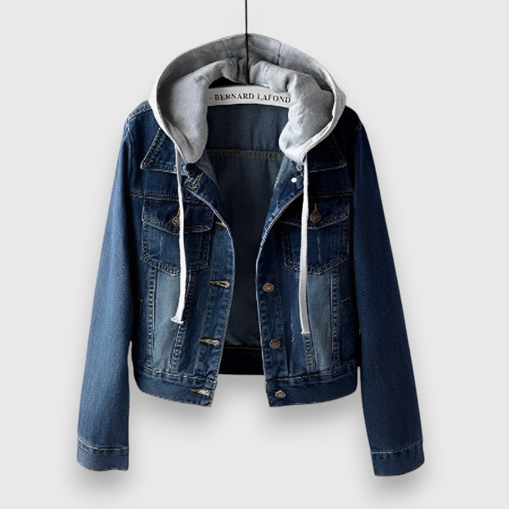 Levoire | Jeansjacke Avec Capuche Bleu foncé