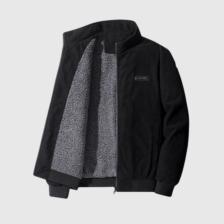 Levoire | Veste En Velours Côtelé Élégante Avec Doublure En Teddy Noir