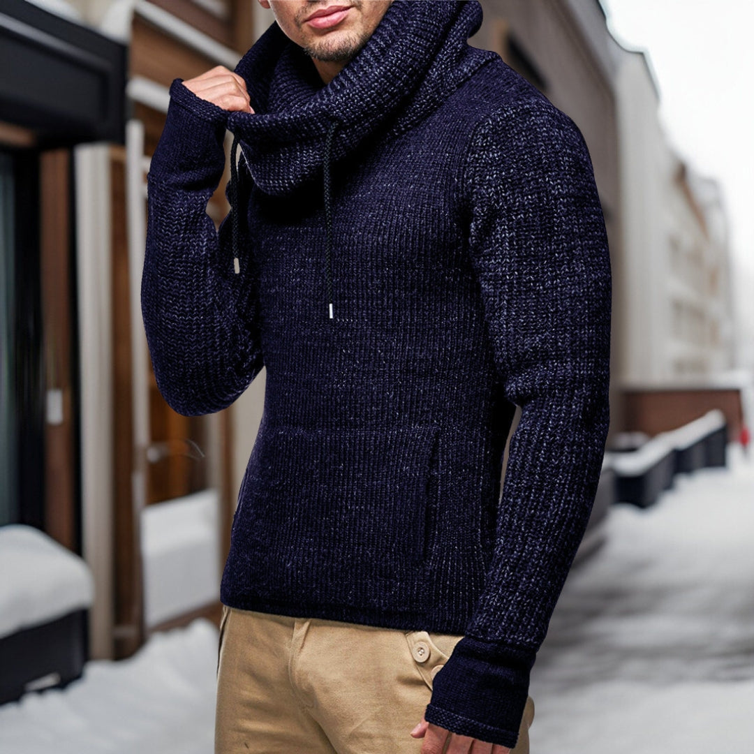 Levoire | Sweat à capuche avec Tissu Isolé et Style Polyvalent pour l'Hiver Bleu marine