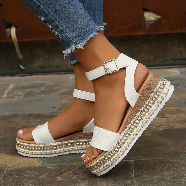Levoire | Sandales De Luxe Avec Sangles Pour Femmes Blanc