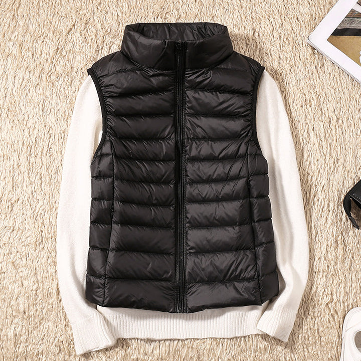 Levoire | Nouveau Gilet D'Hiver En Plumes De Canard Blanches Noir