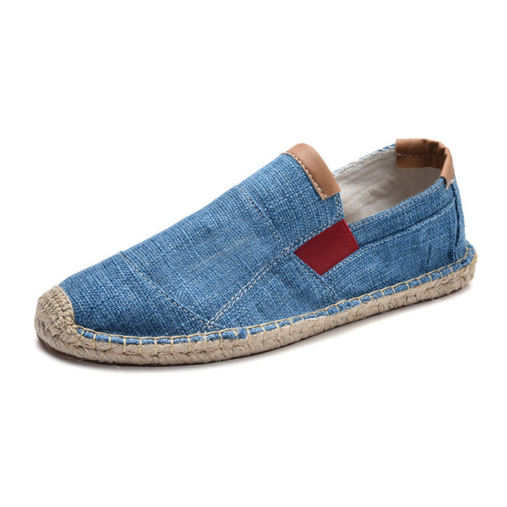 Levoire | Élégant Mocassin En Toile Léger Pour Hommes Bleu
