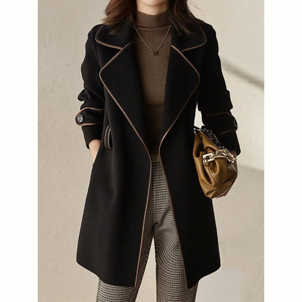 Levoire | Veste Ample Avec Ceinture Et Poches Latérales Noir