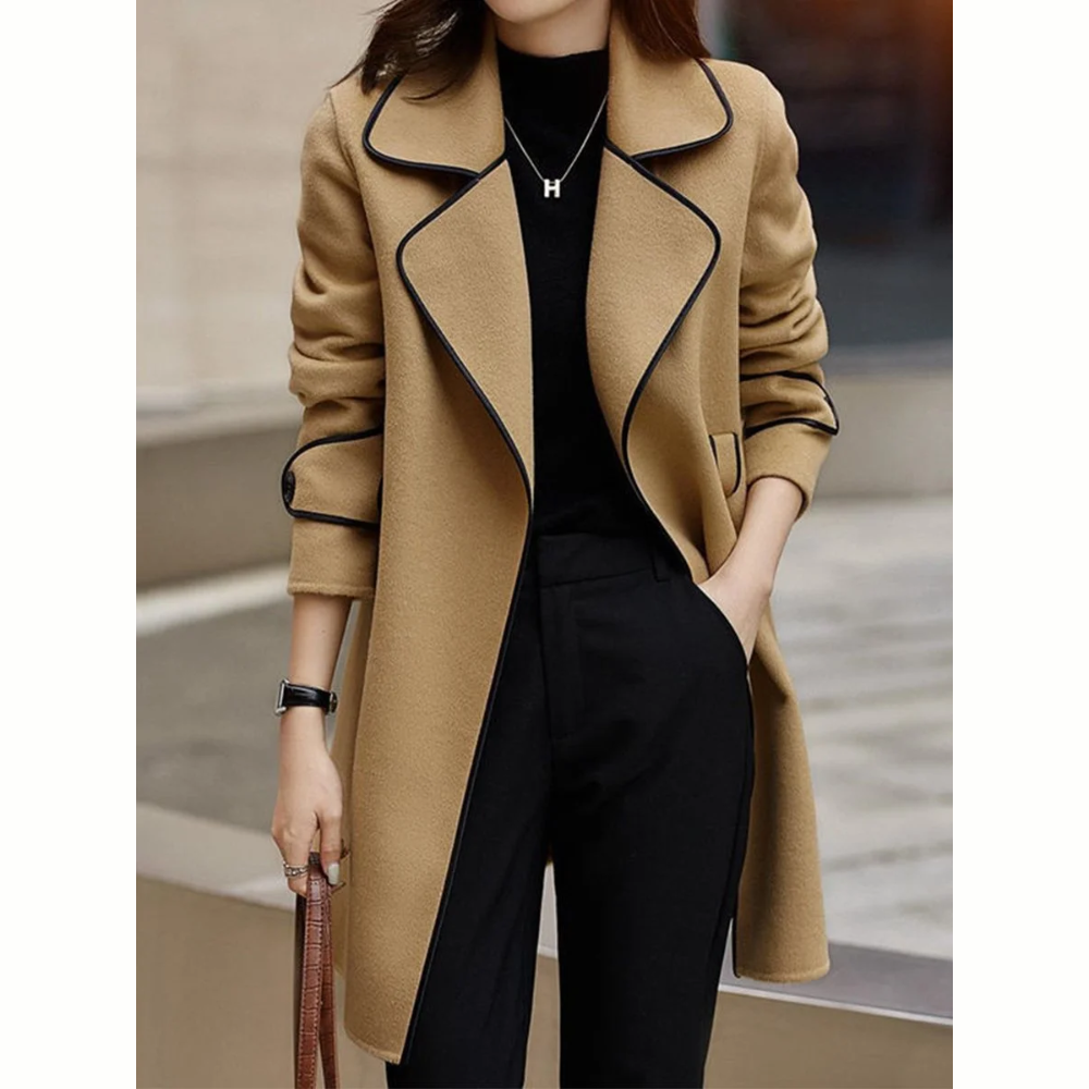 Levoire | Veste Ample Avec Ceinture Et Poches Latérales Braun