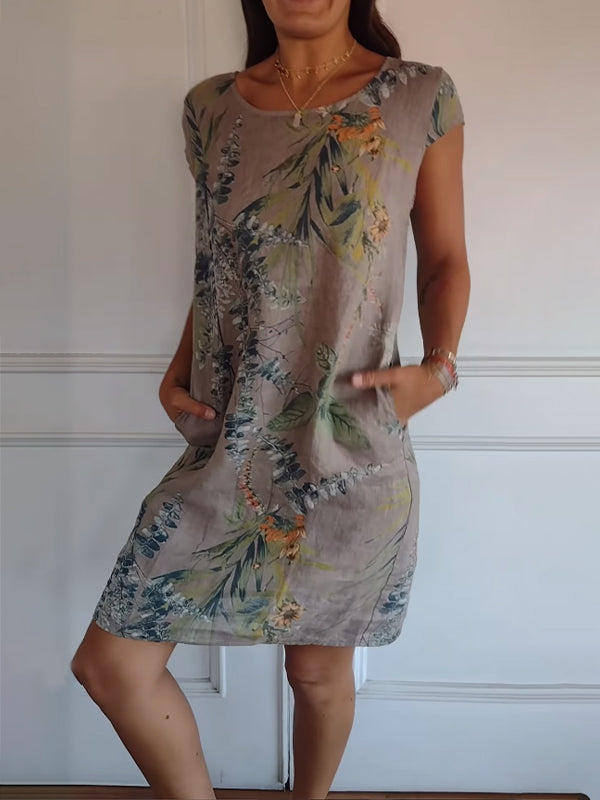 Levoie | Robe confortable à col rond Braun