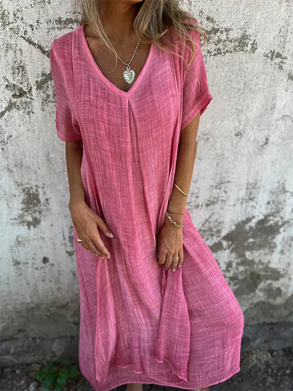 Levoire | Coton Lin Dress Rosa