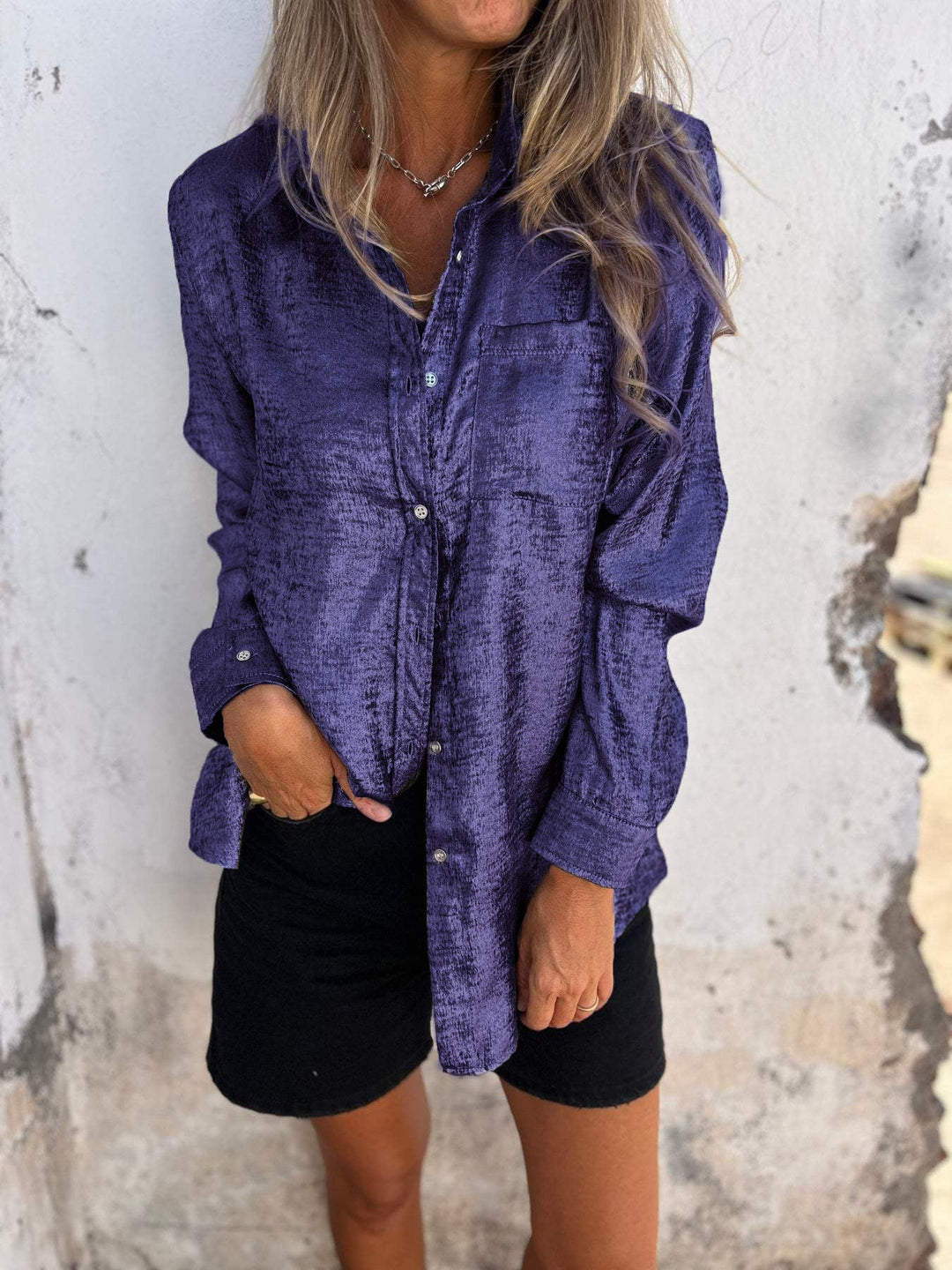 Levoire | Chemise rétro élégante Lila