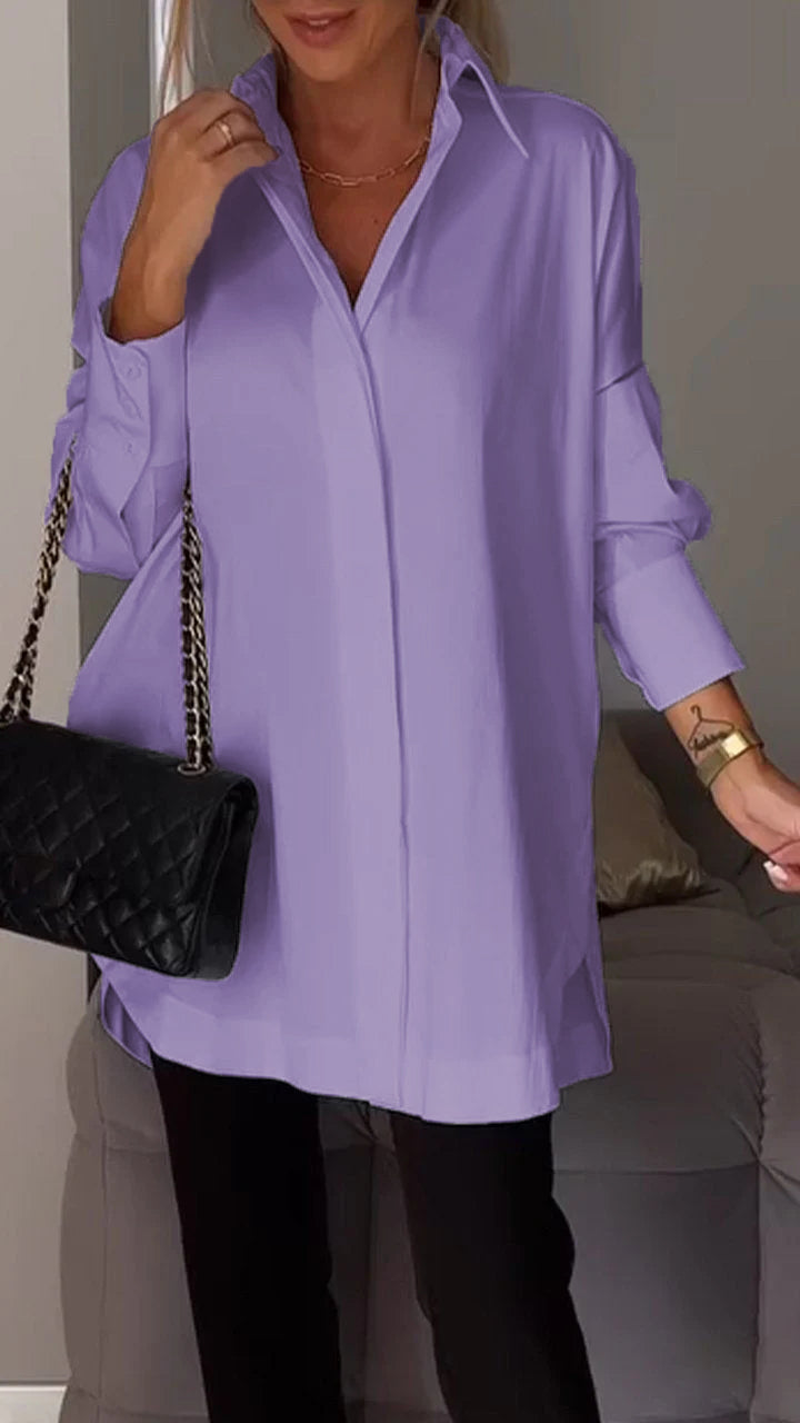 Levoire | Chemise Élégante Avec Ouverture À Revers Lilas