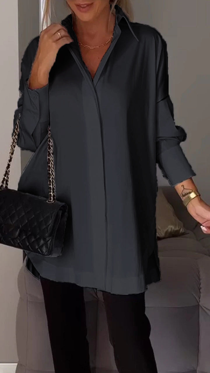 Levoire | Chemise Élégante Avec Ouverture À Revers Noir