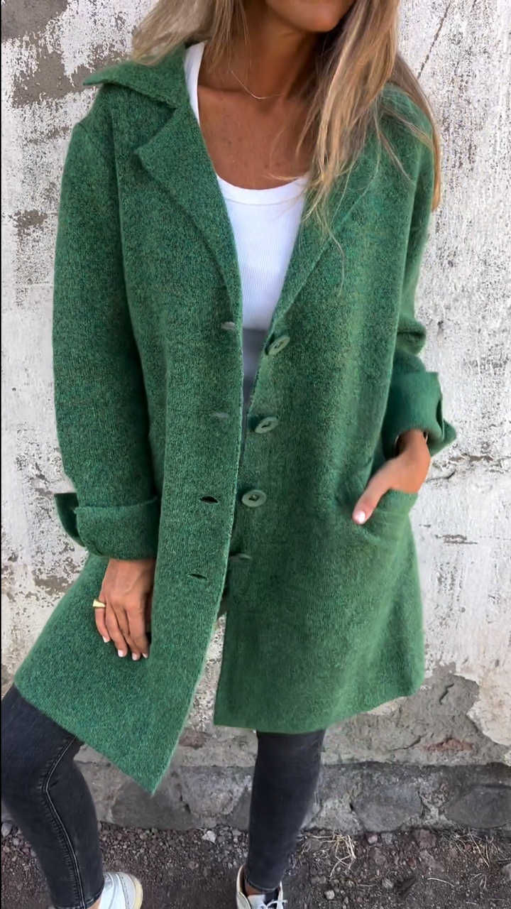 Levoire | Femmes Manteau Long Moderne Vert