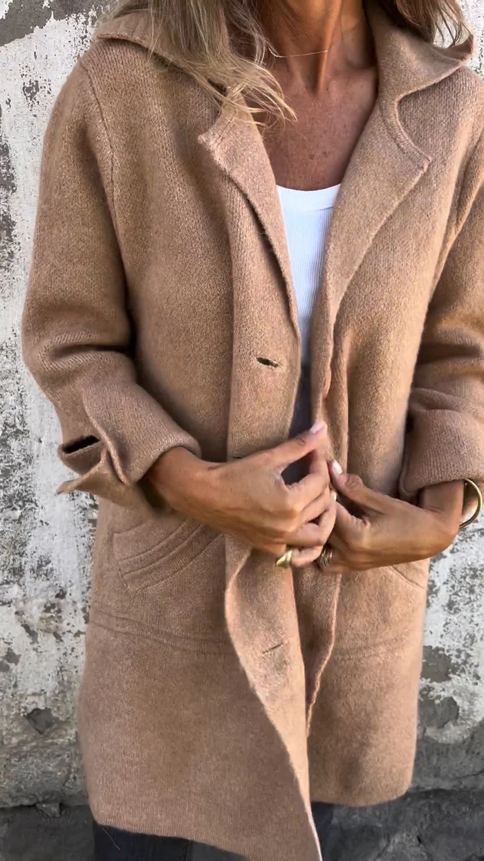 Levoire | Femmes Manteau Long Moderne Braun