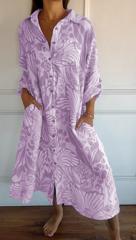 Levoire | Femmes Robe Confortable Spacieuse Lila