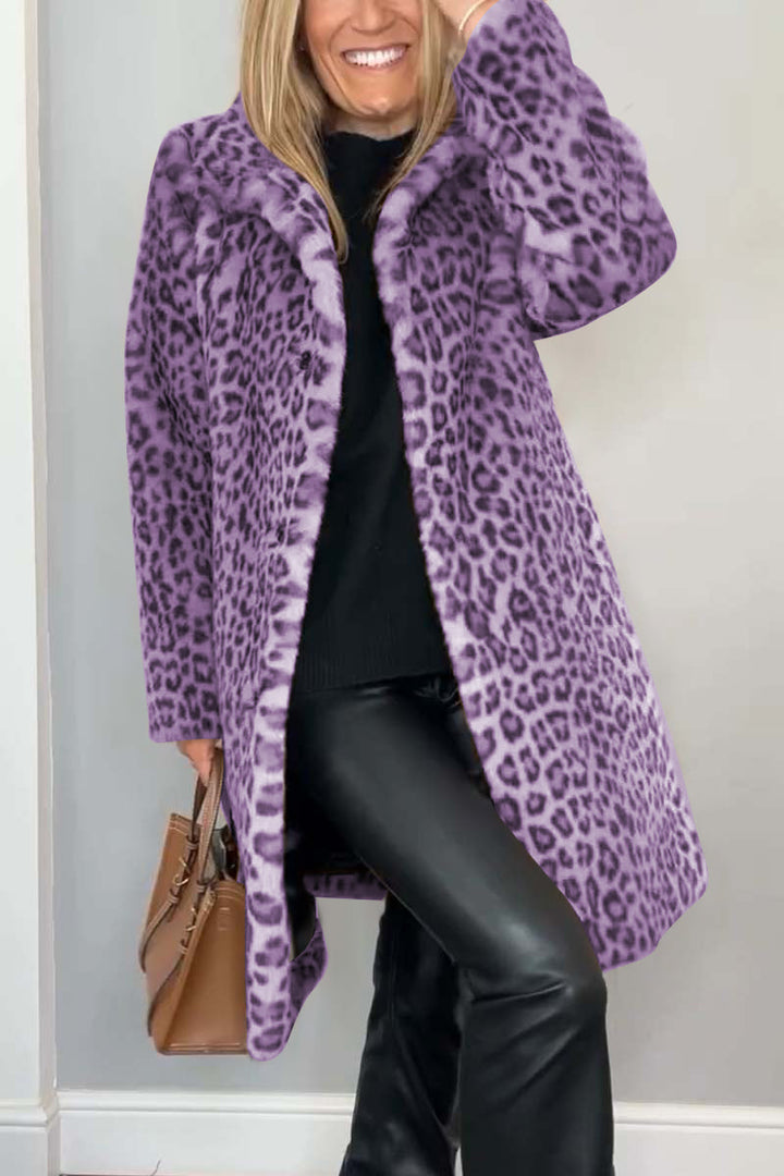 Levoire | Veste À Motif Léopard Lilas
