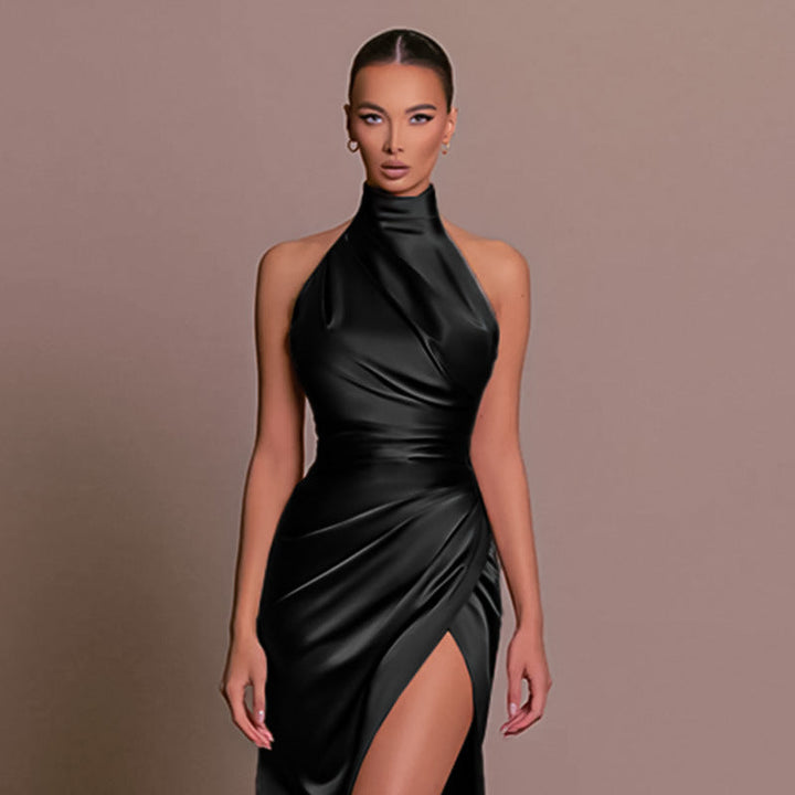 Levoire | Polyvalent sans manches automne col robe longue