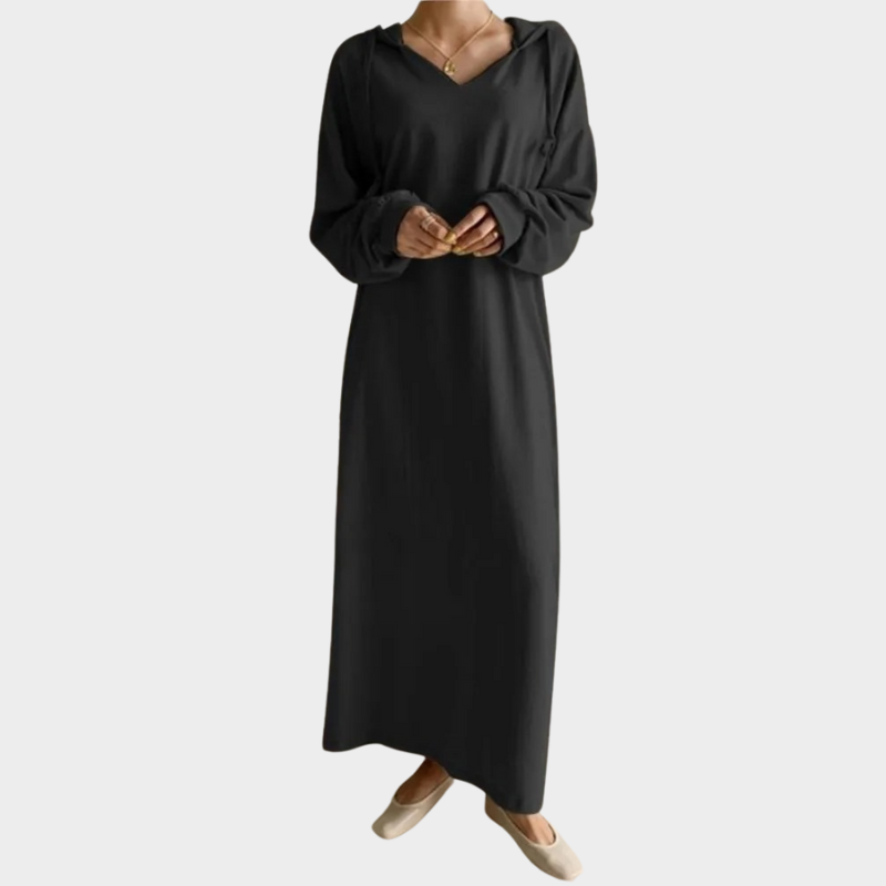 Levoire | Robe Avec Capuche Fr Jours Confortables Noir