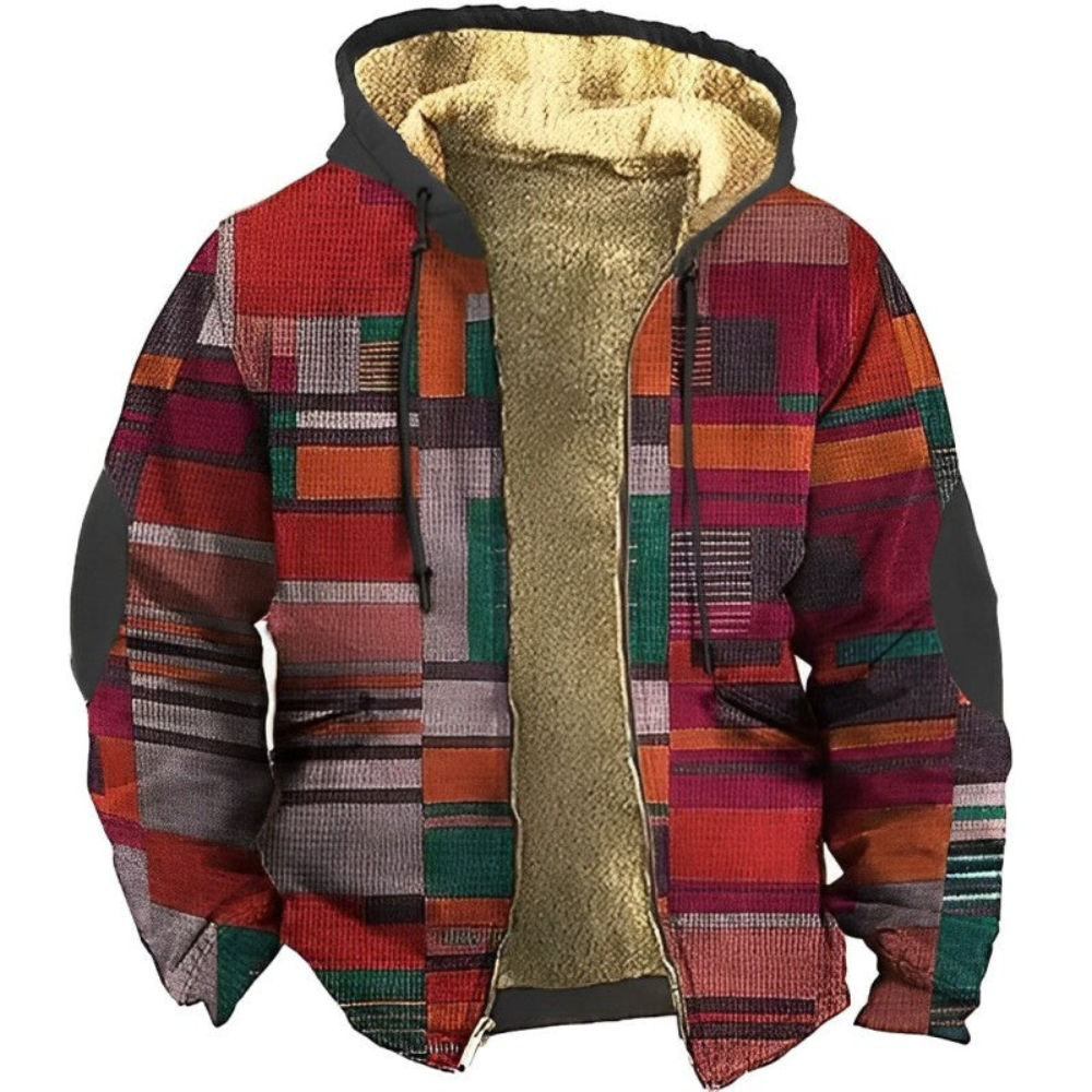 Levoire | Veste en polaire colorée avec capuche Rot