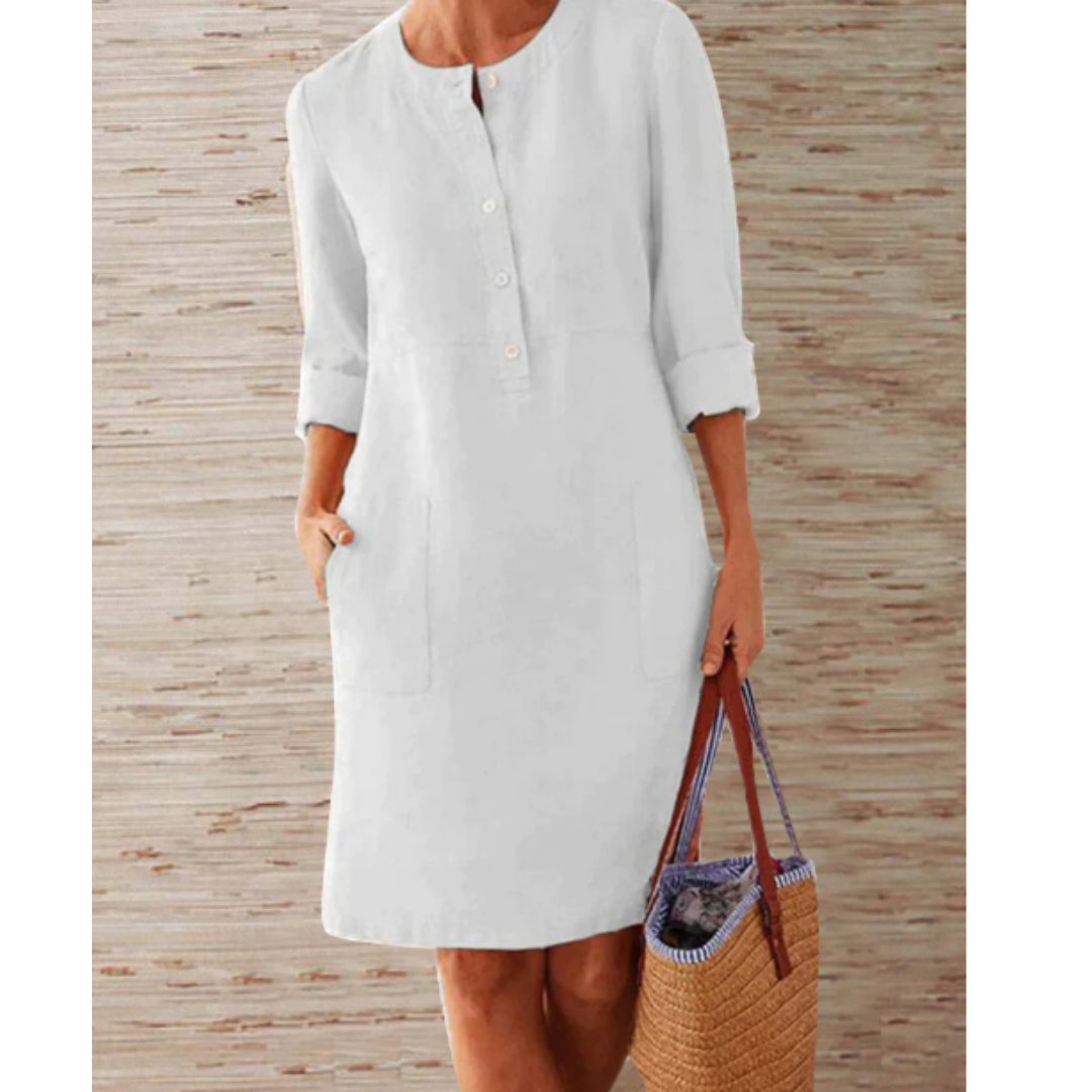 Levoire | Robe Mini À Manches Longues Pour Femmes Blanc