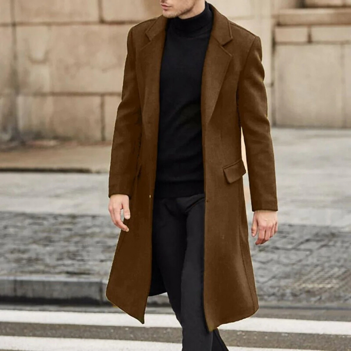 Levoire | Long et chaud manteau trench Braun