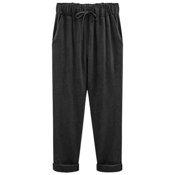 Levoire | Pantalons d'été décontractés pour femmes avec cordon Noir