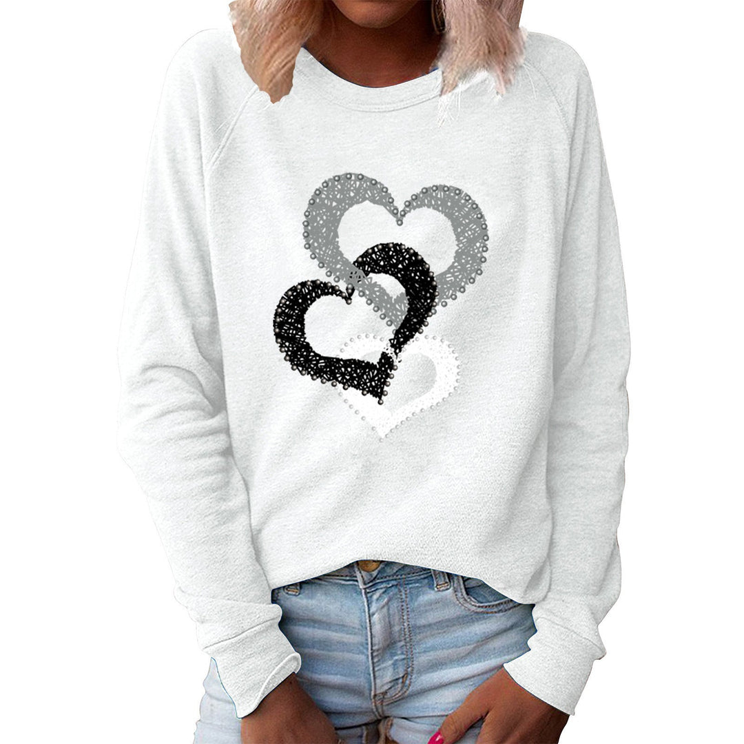 Levoire | Blouse À Manches Longues Stilet Avec Motif En Forme De Cœur Blanc