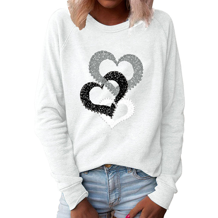 Levoire | Blouse À Manches Longues Stilet Avec Motif En Forme De Cœur Blanc