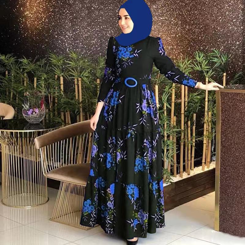 Levoire | Long jupe-robe en non-polaire Bleu