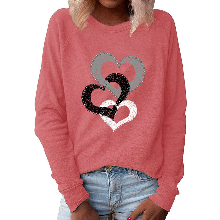 Levoire | Blouse À Manches Longues Stilet Avec Motif En Forme De Cœur Rosa