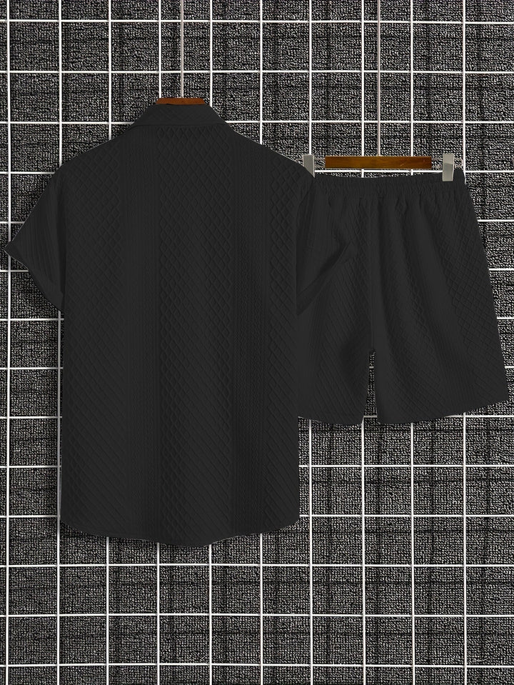 Levoire | Ensemble Uni En Maille À Carreaux En Coton De Cent