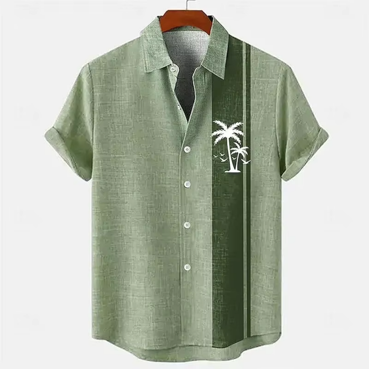 Levoire | Chemise à manches courtes avec impression artistique Vert