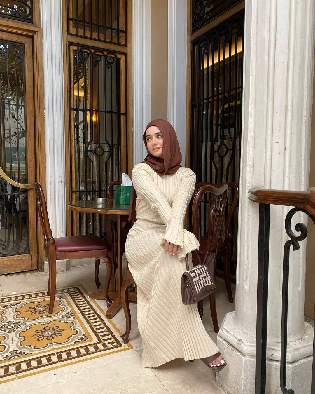 Levoire | Robe Maxi Côtelée Avec Coupe Ajustée