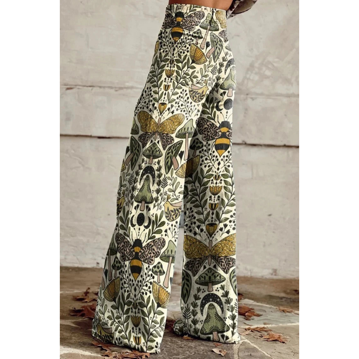 Levoire | Pantalon Femme Large Avec Motif Créatif