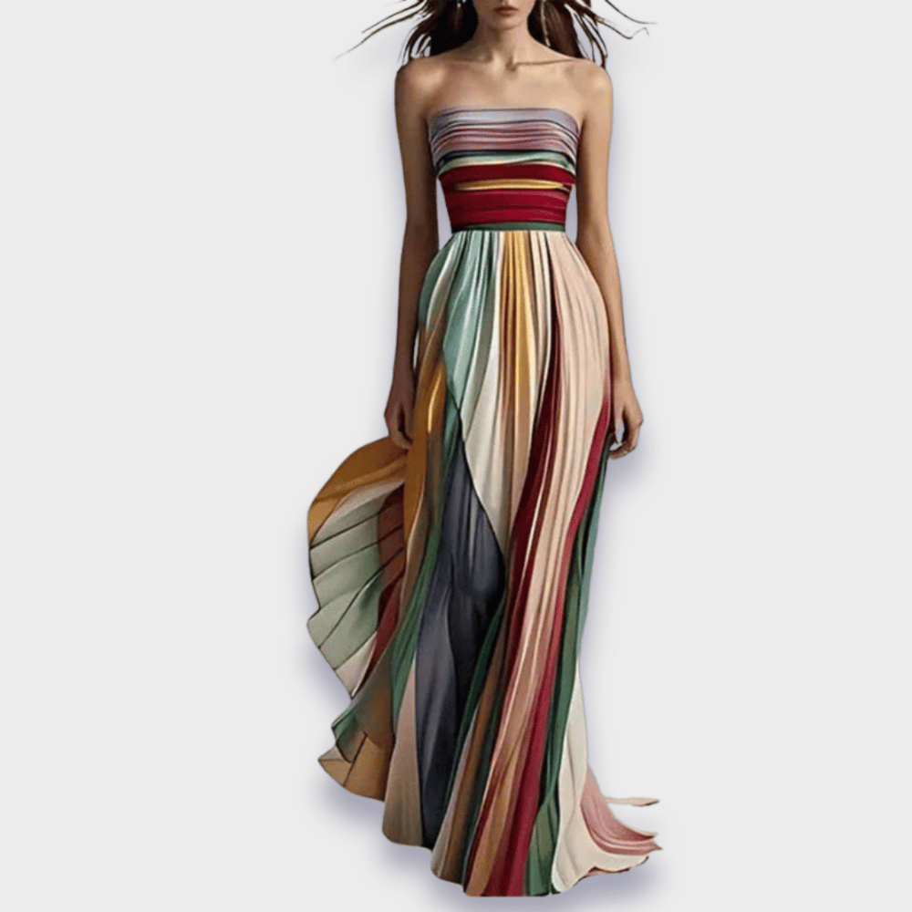 Levoire | Robe Longue En Tissu Premium, Faite À La Main Multicolore