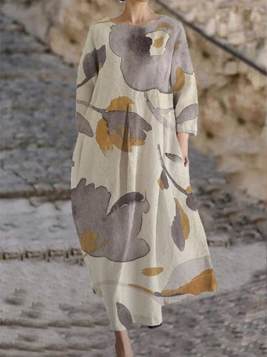 Levoire | Robe ample à motifs botaniques et floraux pour femmes