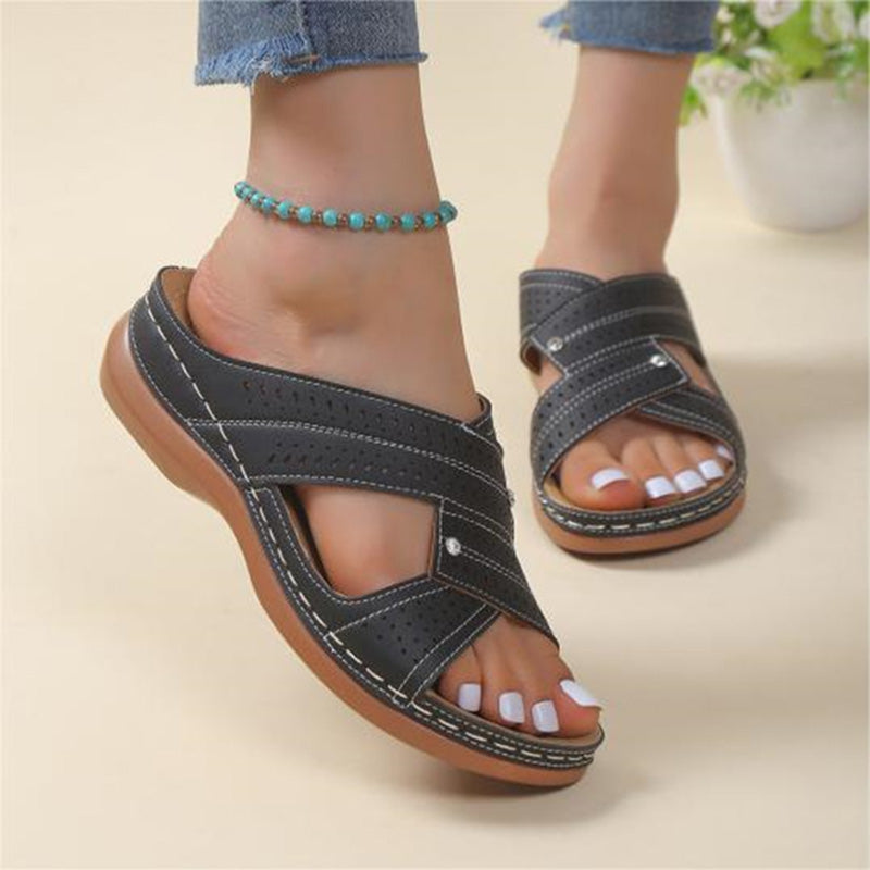 Levoire | Sandales Confortables Avec Semelle Ergonomique Pour Femmes Noir