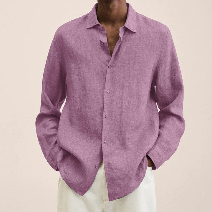 Levoire | Chemise En Lin Coupe Detendue Hommes Rose