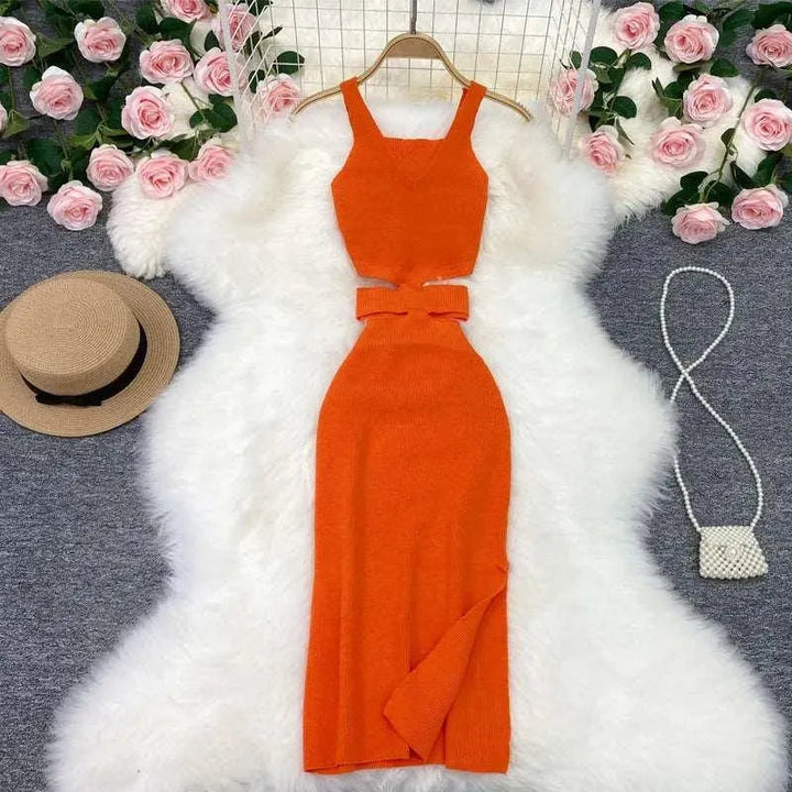 Levoire | Robe avec un bandeau en bas et un col