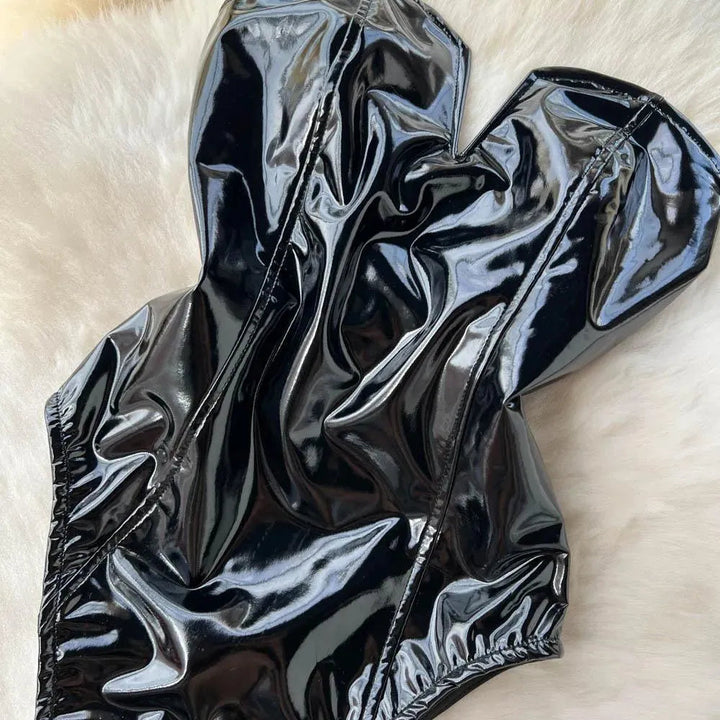 Levoire | Body Femme en cuir PU avec décolleté en V