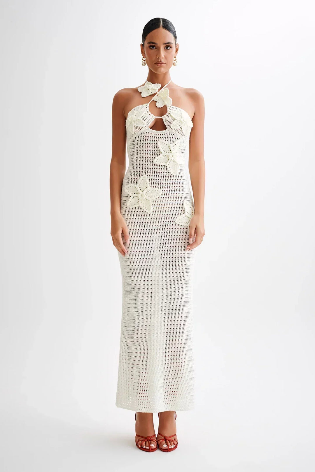 Levoire | Robe D'Été Élégante À Dos Nu Blanc