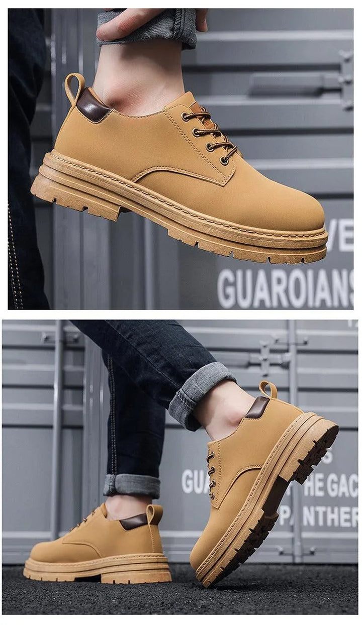 Levoire | Chaussures en cuir pour hommes avec plateforme – Style durable et confort garanti